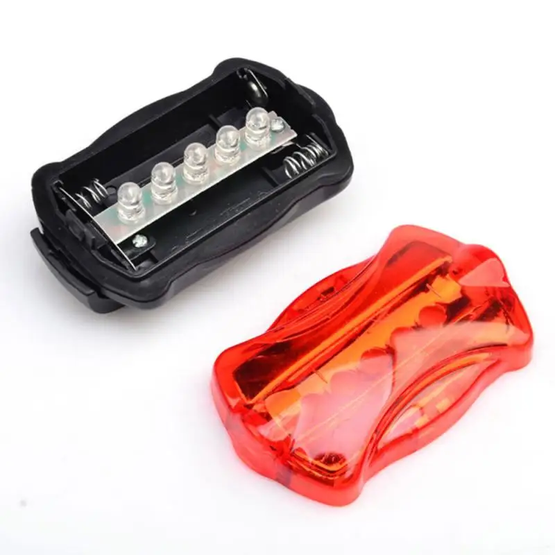 Bright Bike Light Rear Lamp Set Bicycle Cycling Light 5 LED Tail Lights Safety Warning Lamp 7 Flash Modes Bike Accessories