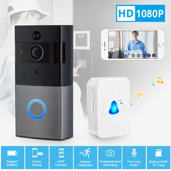 

KERUI IP08 Video doorbell 1080P Smart Wireless WiFi intercom Doorbell Visual Recording Home Security monitor IR Alarm Door Bell