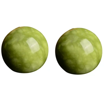 

2PCS Marble Jade Baoding Chinese Health Stress Exercise Balls for Relaxation Relief Therapy Hand Care Tool