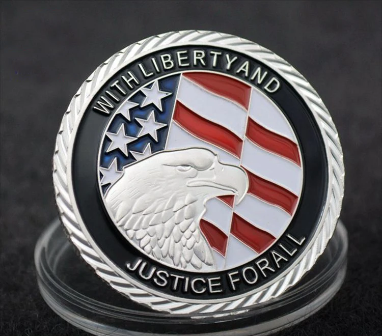 Американский орел Justice Forall Посеребренная дань монета 2001.9.11 Соединенные Мы стоим памятные монеты коллекция