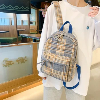 

2020 new women's backpack Korean version of the canvas ladies backpack simple backpack