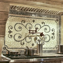 Пользовательские ленты для упаковки узор стеклянная мозаика Средний евро кухня щиток ручной работы Мозаика настенное украшение пола плитка