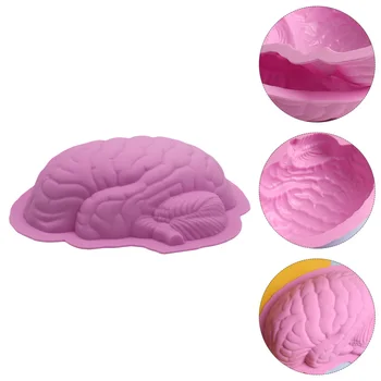 

2pcs Durable Safe Brain Shape Food-grade Creative Baking Molds Cake Molds for Dessert Dinner Party Home Baking