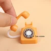 1: 12 Dollhouse Miniature Simulated Fixed Telephone And Retro Telephones Model Dollhouse Furniture Children Pretend Play Toy 1