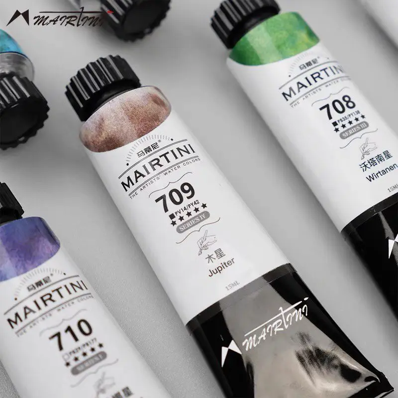 12colors 5/15ml Artist Layed Watercolor Paint Tube Professional Water Color For Painting Art Supplies MAIRTINI watercolor paint watercolor pigment