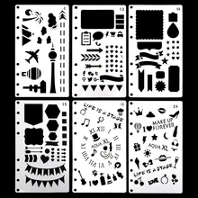 Pochoir de Journal à puces en plastique, modèle de dessin artisanal, pour bricolage, décoration de Journal, A6, livraison directe