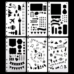 Pochoir de Journal à puces en plastique, modèle de dessin artisanal, pour bricolage, décoration de Journal, A6, livraison directe 