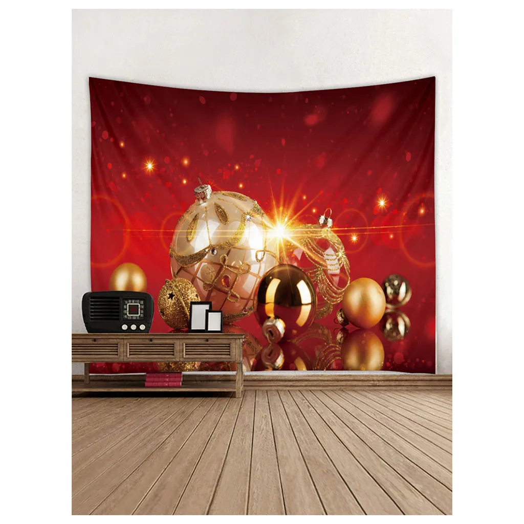 Рождественская печать, домашний гобелен, Настенный декор, пляжное полотенце, праздничный домашний декор, гобелен, 130x150 см, фон F* 12