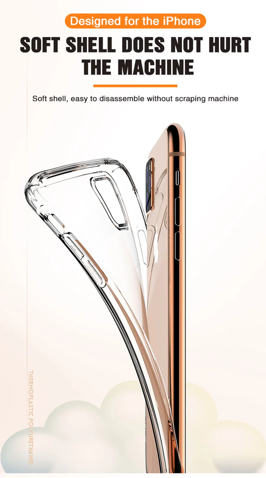 Роскошный противоударный прозрачный силиконовый чехол для iPhone 11 x xr xs max 11 Pro max 7 8 6 6s plus чехол Прозрачная защитная задняя крышка