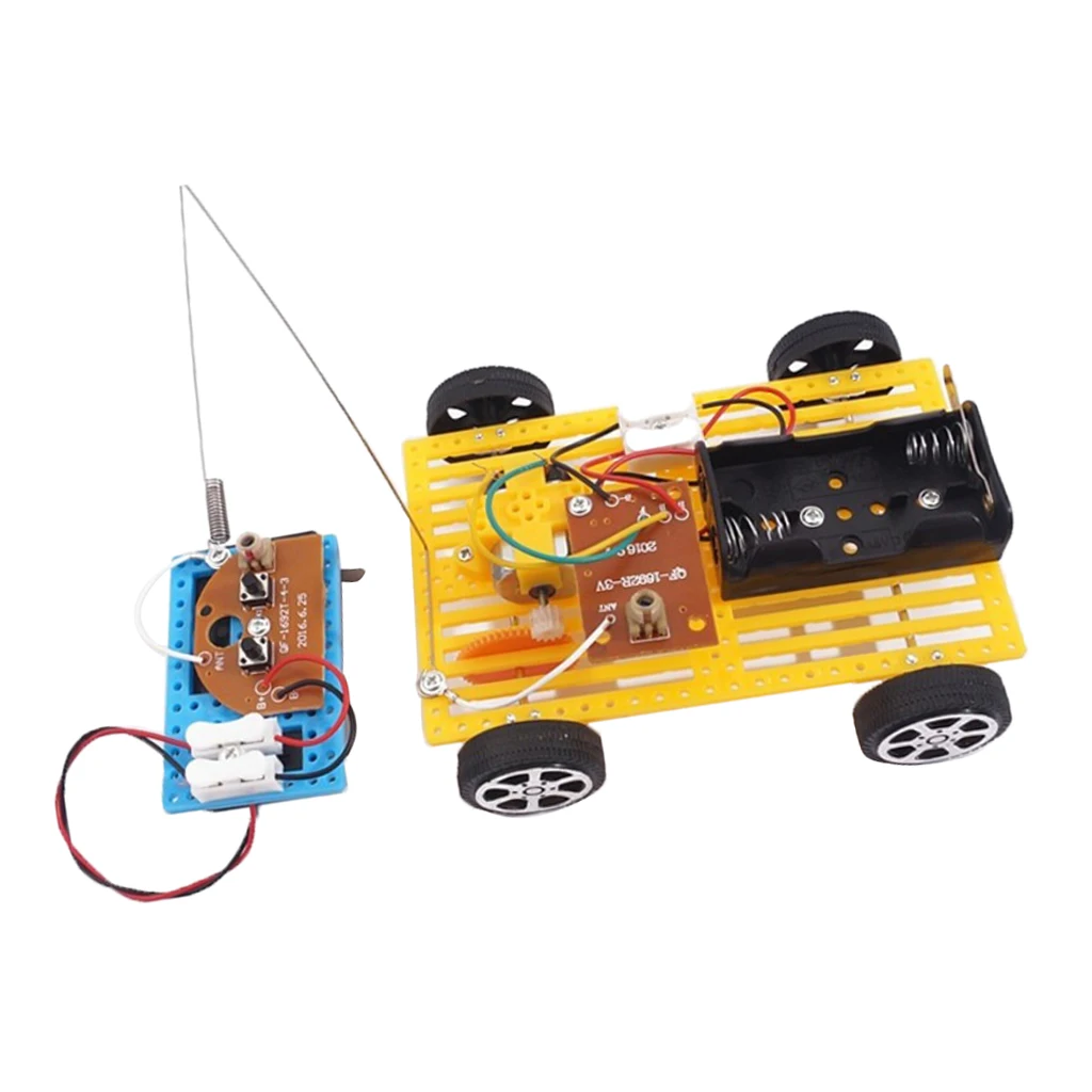 Battery Power Physics Experiment Remote Control Principle Physics Circuit Car Model Motor Engine Working Handcraft