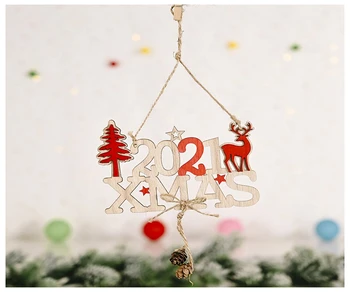 

2021 Year Letter Card Wooden Pendant/New Year Decor/Home Decor/Christmas Tree Decorations/Christmas Tree Accessories Pendant