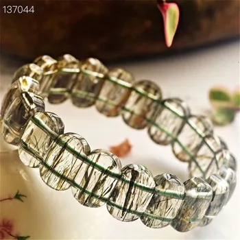 

Real Natural Brazil Green Tourmaline Quartz Bangle Bracelet For Women Lady Man Clear Crystal 15x7mm Beads Gemstone Jewelry AAAAA