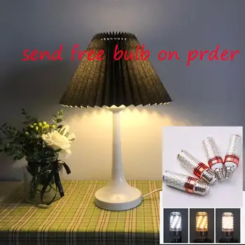

Japanese style simple and plain KD lampshade Hotel guest table lamp for bedroom home decoration table lamp for living room
