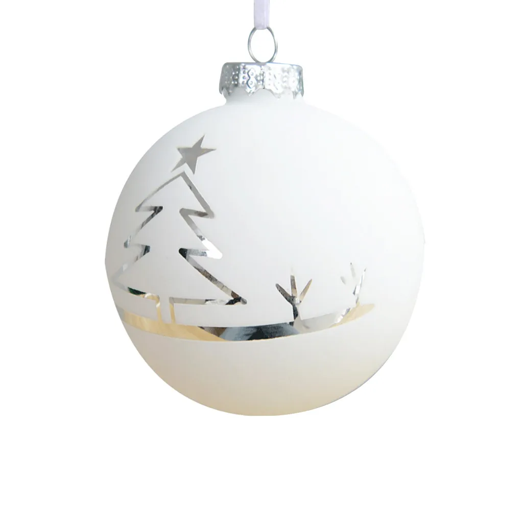 Рождественский шар украшения для рождественской елки Декор для рождественского праздника 8 см рождественские украшения для дома navidad дропшиппинг#40 - Цвет: B