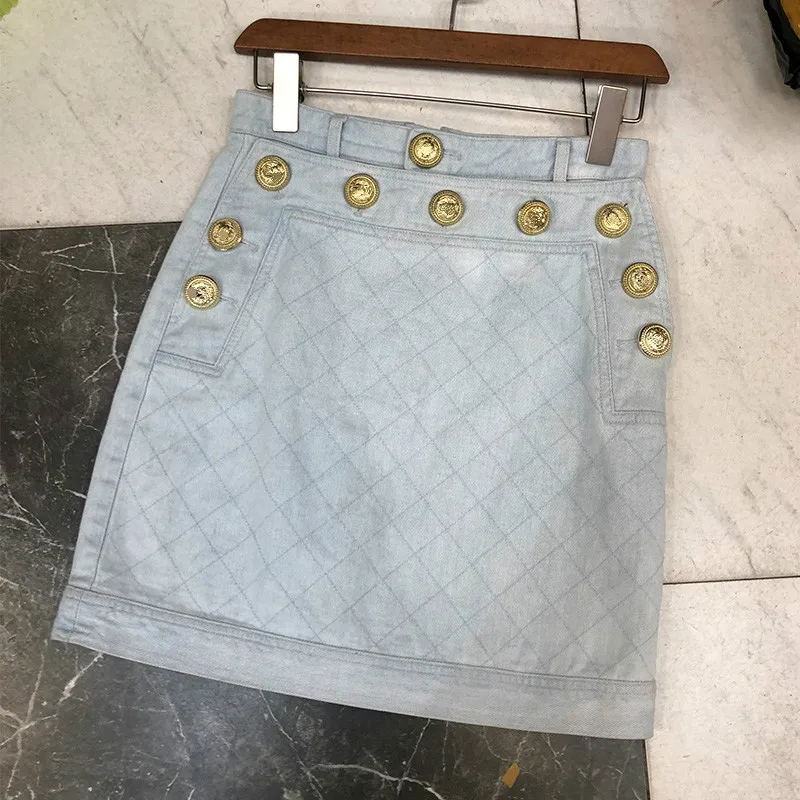 

Autumn Denim Skirt Women New One-step Hips Slim Jeans Skirt Ladies Temperament Buttons Skirts Womens
