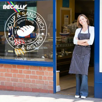 

Window Decal Custom Business Logo Single Color Vinyl Decals Personalized Logo for Coffee Bread Dessert Shop Sticker