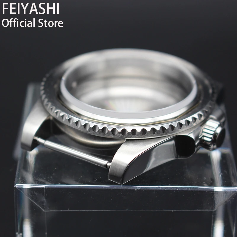 40mm Stainless Steel Men's Watches Case Submariner Sapphire Glass Parts Fit nh35 nh36 miyota 8215 eta 2824 Movement 28.5mm Dial