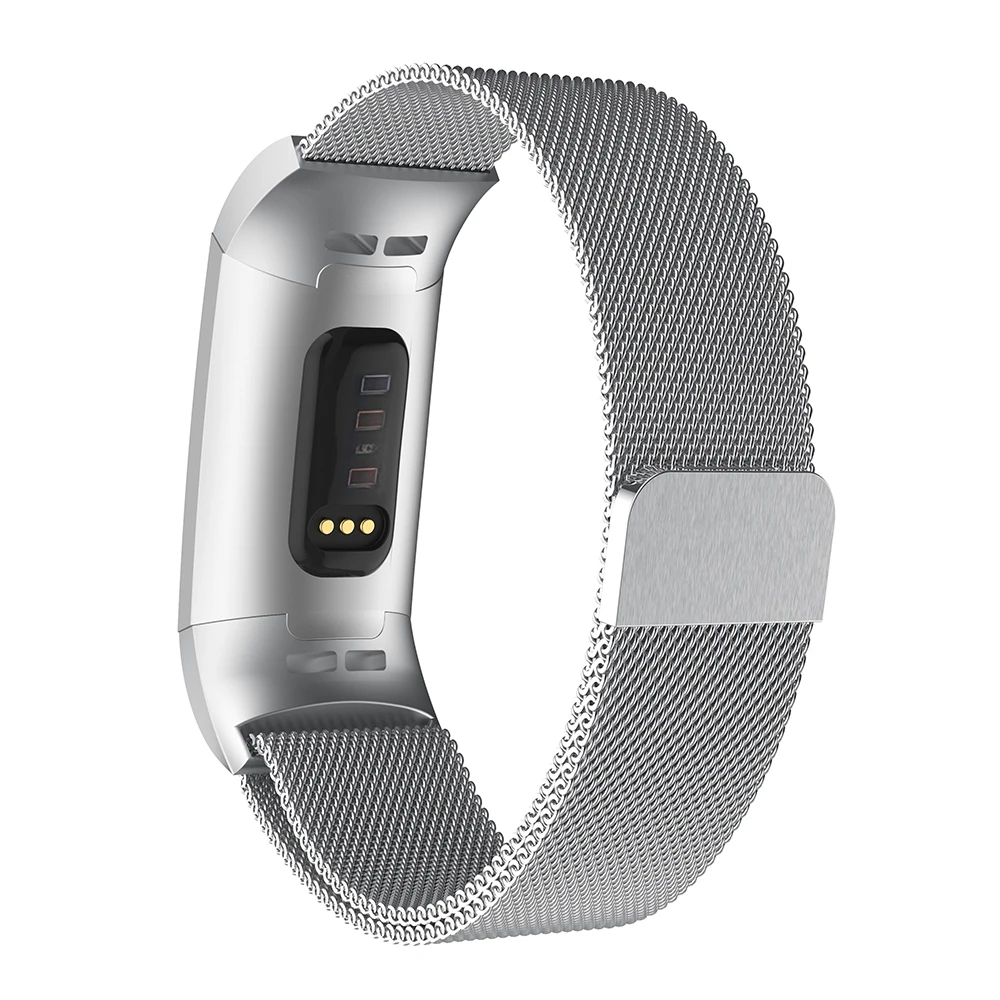 Для Миланского ремешка для Fitbit Charge 3 для Charge 2 фитнес-браслет из нержавеющей стали спортивные часы сменный металлический браслет