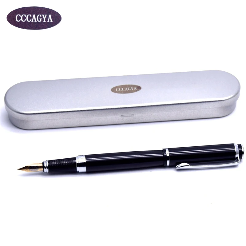 CCCAGYA D002 0.5mm nib ink pen. School Stationery Office Learning Student Business Metal gift pen Pencils Writing  Fountain pen