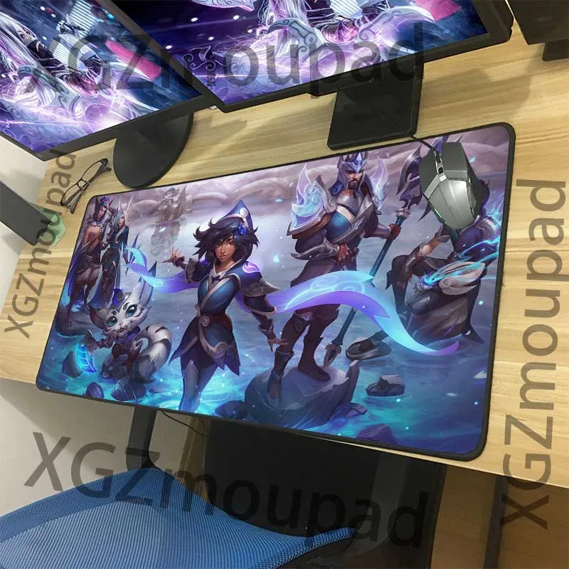XGZ Champion Style Cute Pet Large Gaming Mouse Pad Black Lock Edge Custom Computer Table Mat Speed