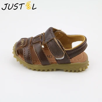 

JUSTSL new summer children's shoes boy non-slip soft leather sandals kids casual comfortable sandals