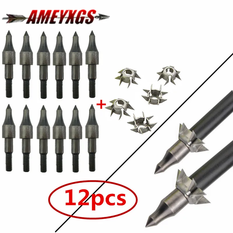 23Gr 8 Paw Archery Points Broadheads Arrowheads Hunting Accessory Outdoor Target 
