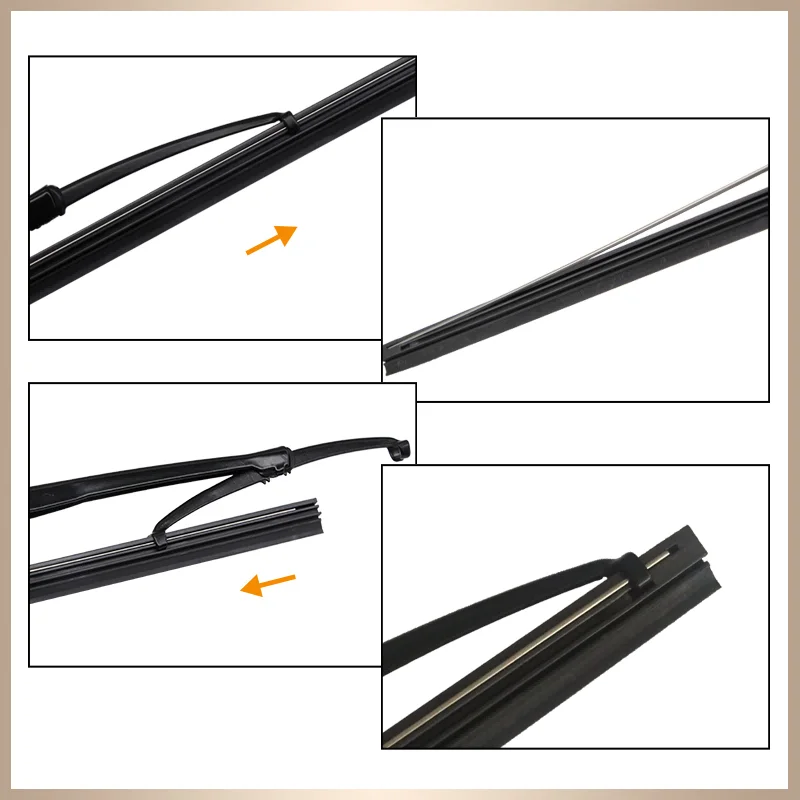 Car Vehicle Insert Rubber strip Wiper Blade (Refill) 6mm Soft 14" 16" 17" 18" 19" 20" 21" 22" 24" 26" 28" 1pcs Accessorie 5