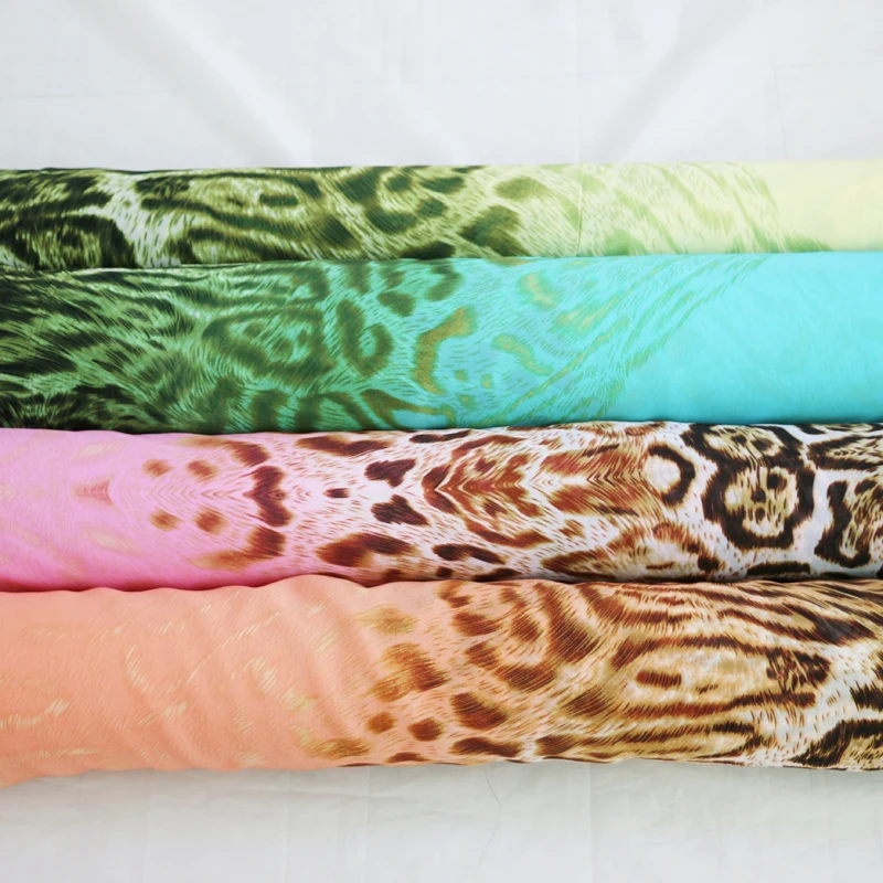 100cm*148cm Leopard Print Chiffon Fabric Positioning For fashionable dress gown curtain | Дом и сад