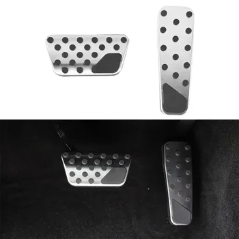 

Car Pedals for Dodge Challenger 2009+ Accelerator Foot Brake Plate Pedal Kit Footrest Panel Cover Silver Auto Accessories