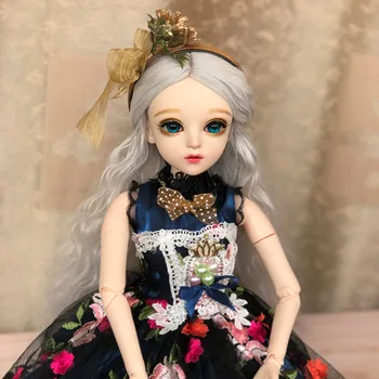 

1/3 BJD 60CM Doll toys Top Quality 18 Joint BJD Ball Joint Doll Fashion Girl Gift toys for gir makeup doll in black