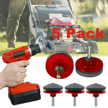 

5Pcs/set Corundum Universal Faster Lawn Mower Blade Sharpener Grinding Power Drill Garden Tool Sets