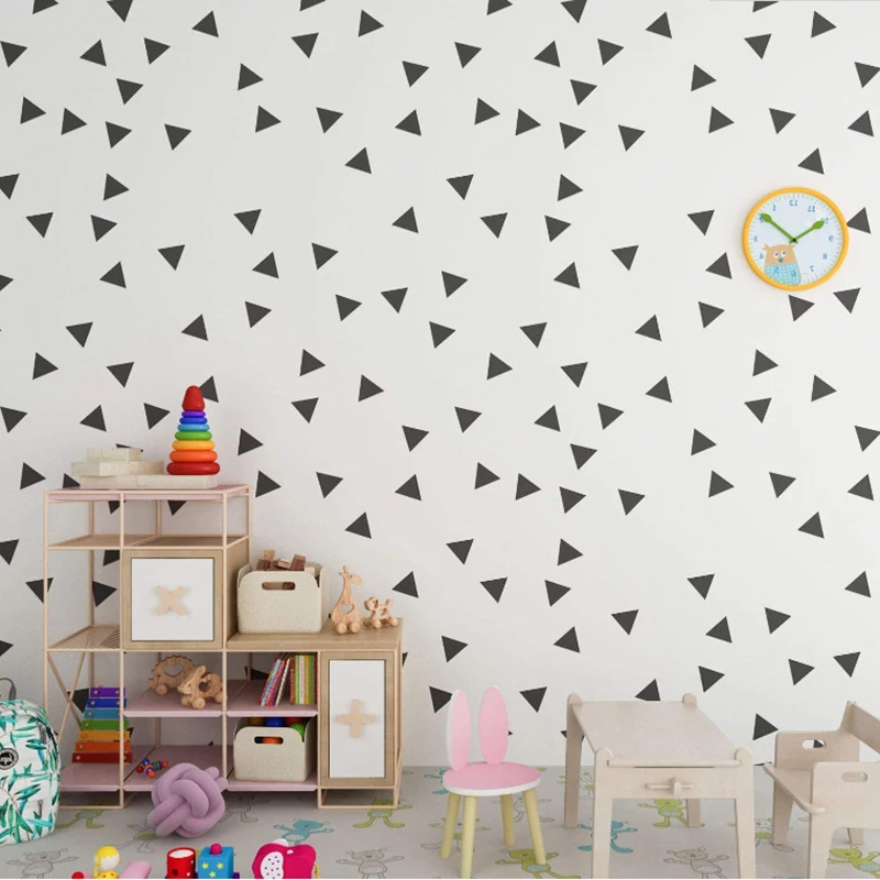 Baby Boys Room Little Triangles Wall Sticker For Kids Wallpaper Decal Stickers Children Bedroom Nursery | Дом и сад