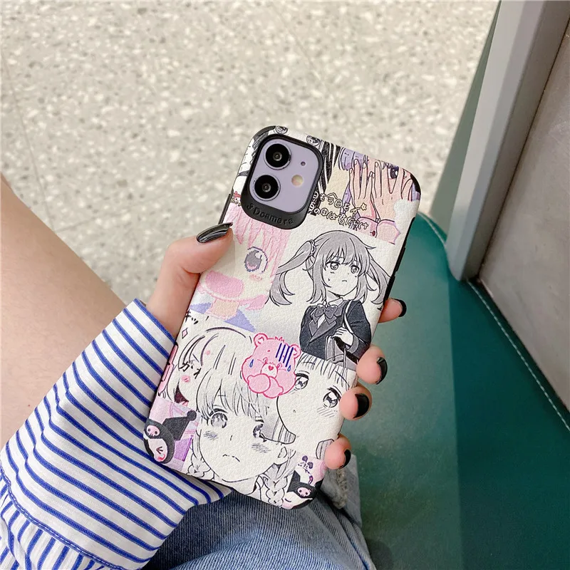 Cute Anime Girl Phone Case For iPhone 11 Pro X 7 6 6S 8Plus 12ProMAX Back Cover iphone XS MAX XR soft TPU Conque | Мобильные