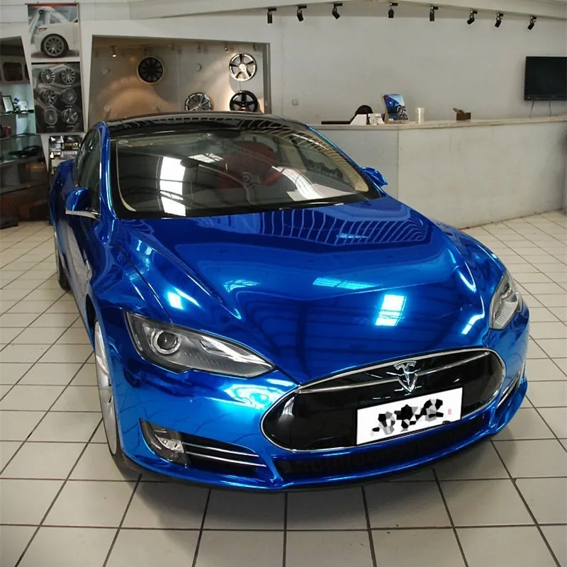 Glossy Silver Mirror Chrome Vinyl Film Car Wrap