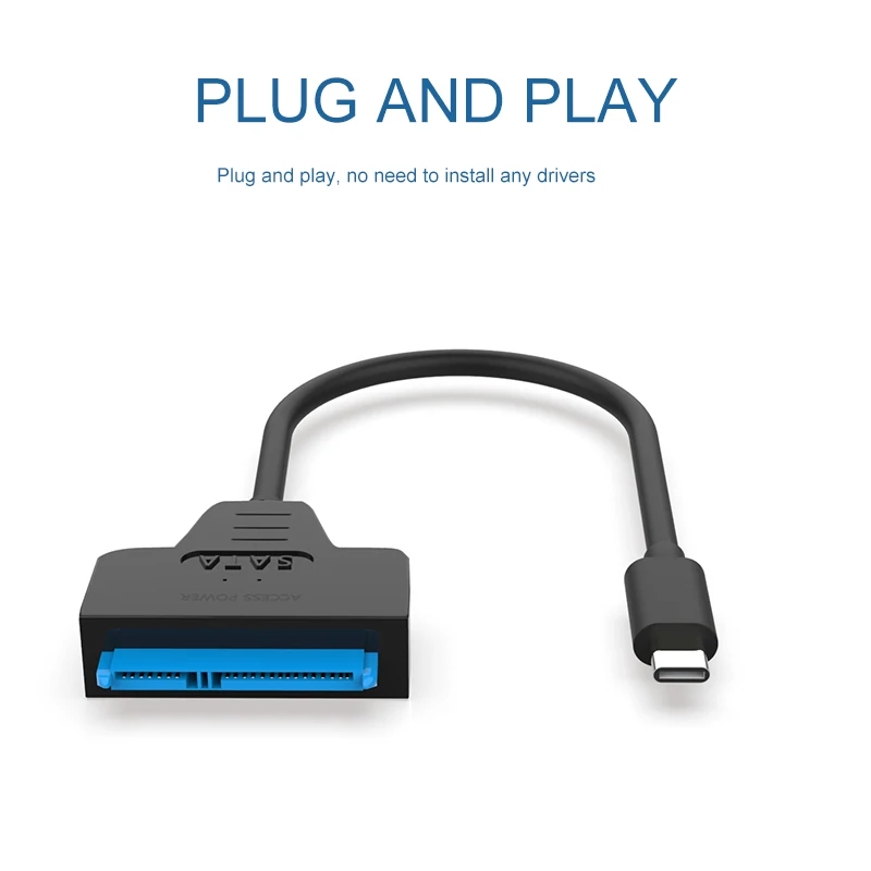 

Type C Cable Converter USB 3.0 SATA Drive Wire Adapter Wired Convert Male to 2.5 HDD SSD Cable for Computer