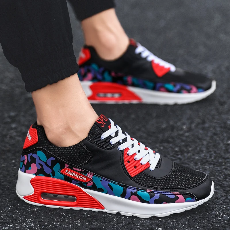 

Men Running Shoes 2019 New Outdoor Men Sport Shoes Breathable Mesh Athletics Jogging Sneakers Men zapatos hombre plus size 46