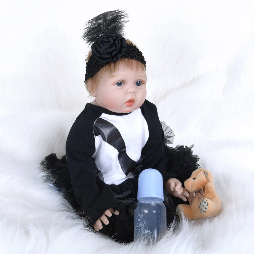 2" 55 см игрушка подарок на день рождения играть классический винил Reborn Малыш Bebe кукла реалистичные Силиконовые Мягкие Reborn принцесса младенцы