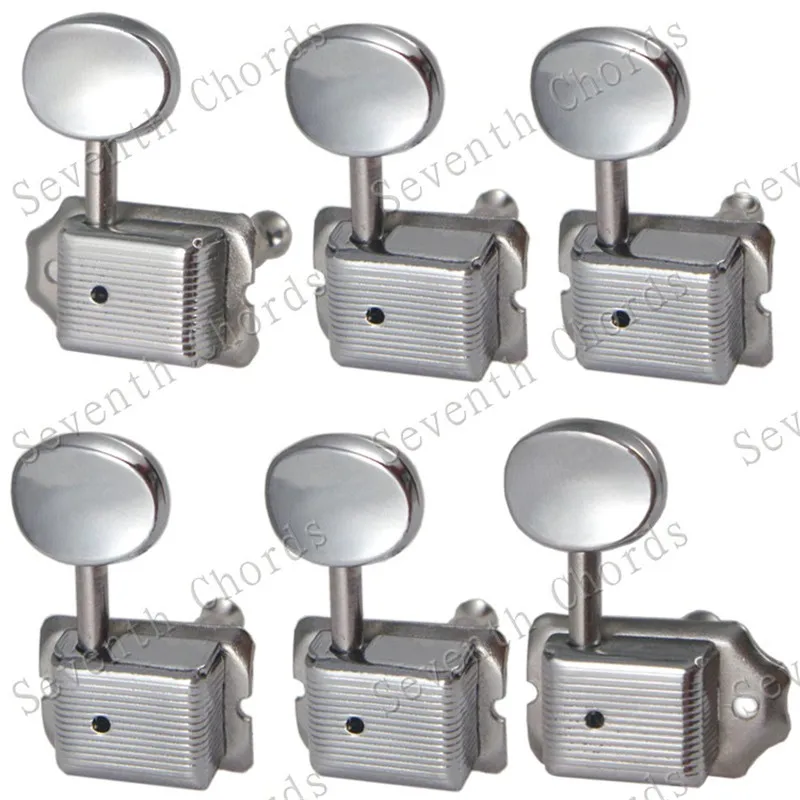 6PCS/set 6R Chrome Silver vintage Tuner Electric guitar strings button Tuning Pegs Keys Machine Heads Guitar accessories Parts | Спорт и