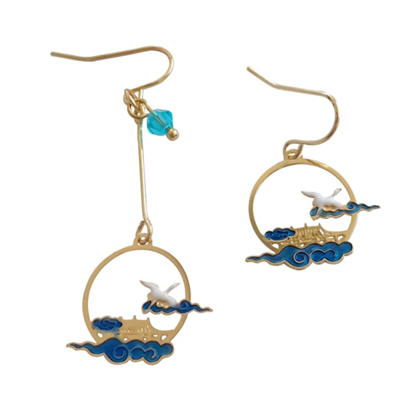 10 пара/лот Модные женские ювелирные аксессуары металлическая Глянцевая Облако серьги кран