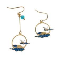 10 пара/лот Модные женские ювелирные аксессуары металлическая Глянцевая Облако серьги кран