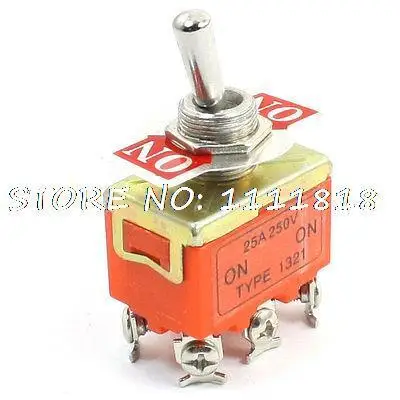 

250V 25Amp Latching Actuator DPDT ON/ON Double Position Toggle Switch