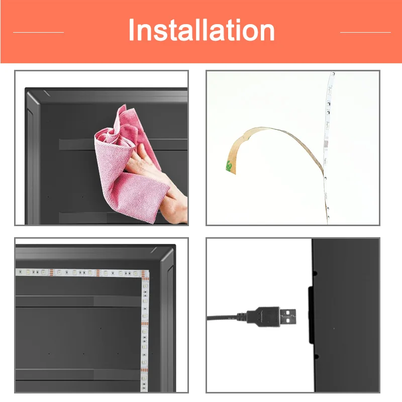 СВЕТОДИОДНАЯ лента SMD 2835 USB DC 5В мини 3Key 24Key 50 см 1 м 2 м 3 м 4 м 5 м гибкий светильник Настольная лампа Декор экран ТВ фоновый светильник ing