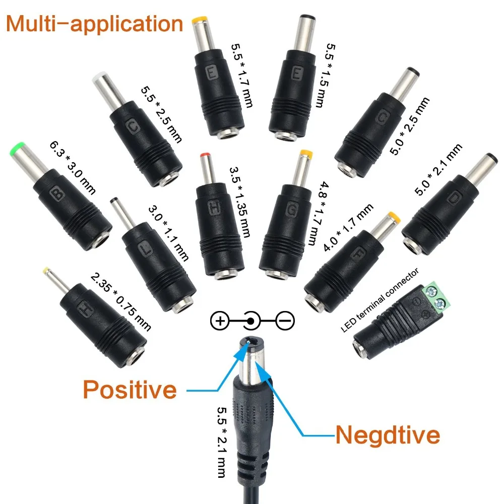 12 V 1.5A AC DC адаптер 18W Регулируемый источник питания с 12 шт Сменная вставка разъемы UL Listed(только для устройства 12 Вольт