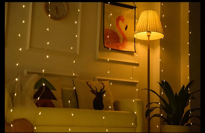 Светодиодный Сказочный светильник-занавеска С usb-шнуром, с дистанционным управлением, для рождественской вечеринки, для свадьбы, сада, окна, Декор, Ночной светильник, для нового года