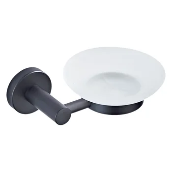 

Wall Mount Soap Dish Round Soap Holder Soap Storage Rack Toilet Soap Holder Soap Box Tray for Home Bathroom (Black)