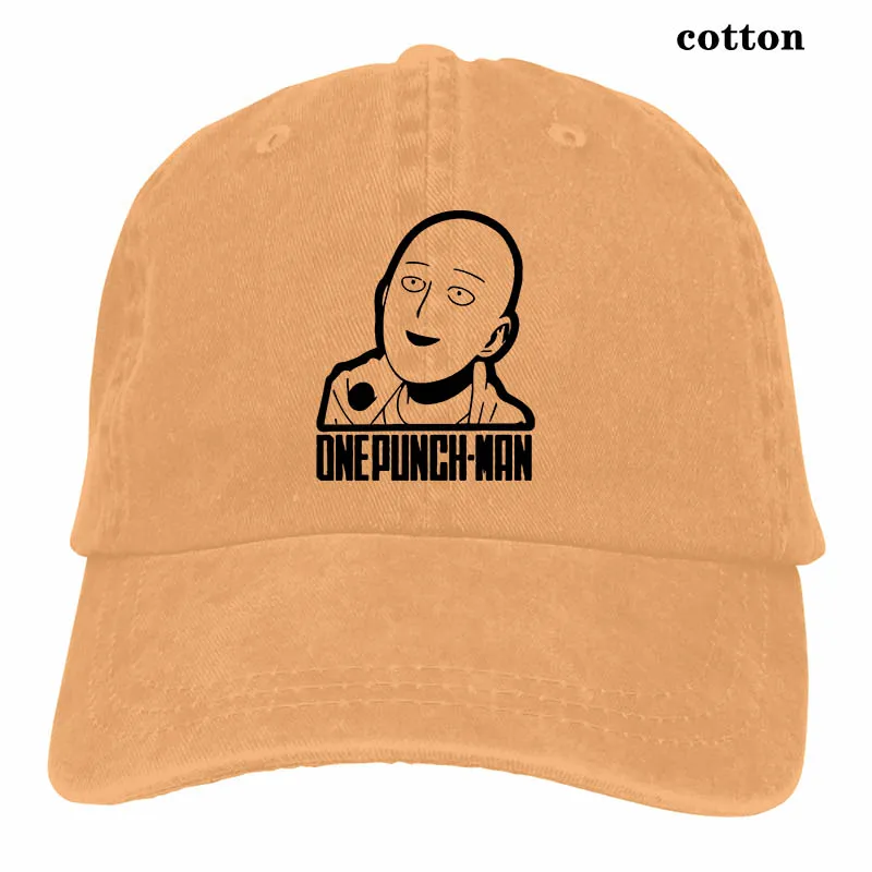 Аниме One Punch бейсбольная кепка для мужчин и женщин Кепка-Дальнобойщик модная Регулируемая Кепка - Цвет: 3-Natural