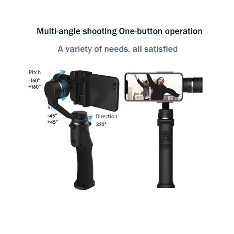  Funsnap Capture Gopro Handheld Gimbal Stabilizer 3 Axis Smartphone Stabilizer Kit for iPhone Xiaomi