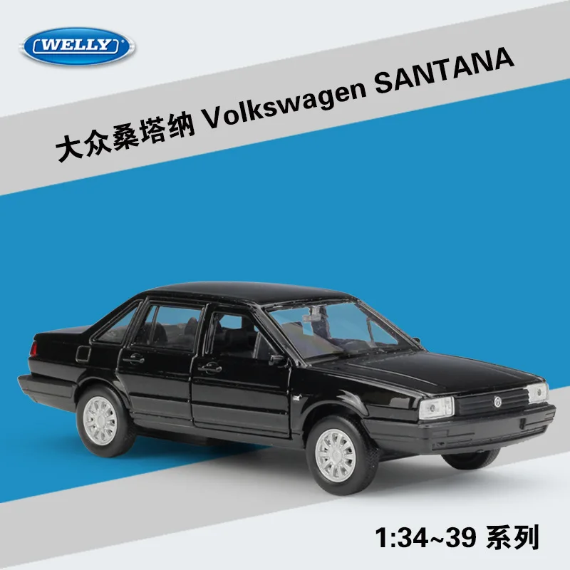 Модель автомобиля Welly 1:36 Volkswagen Santana из сплава Натяжной автомобиль коллекционные