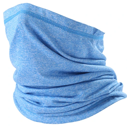 Light Blue Трубчатая повязка на шею с кольцом, маска на половину лица, шарф, повязка на голову, Тактическая Военная повязка на шею, трубчатый лицевой щит, шарфы для мужчин и женщин, бандана - Цвет: Light Blue