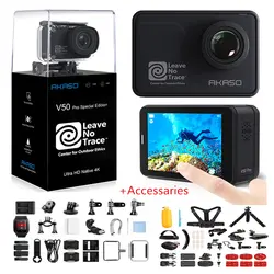 AKASO V50 Pro доступа Фонд Special Edition действие Камера Сенсорный экран 4K60 Водонепроницаемый Камера Wi-Fi Remote Управление спортивные Камера